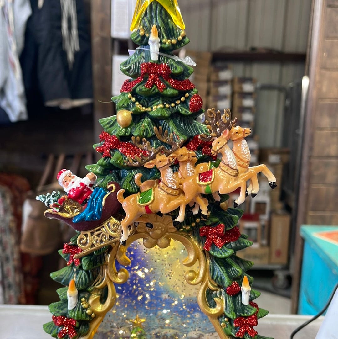 Santa in Chimney Lighted Water Tree-Seasonal-Raz Imports-Whiskey Ray's Boutique, Women's Western Wear Boutique in Waxahachie, TX