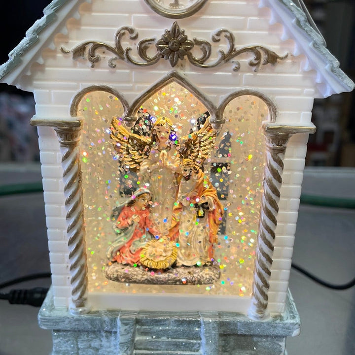 Holy Family Lighted water church-Seasonal-Raz Imports-Whiskey Ray's Boutique, Women's Western Wear Boutique in Waxahachie, TX