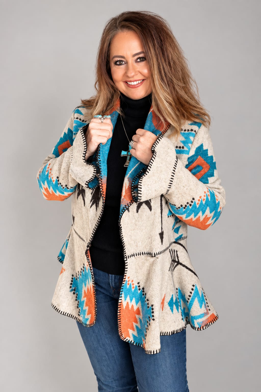 Phoenix Flounce Jacket-Western Jackets-Rhonda Stark Designs-Whiskey Ray's Boutique, Women's Western Wear Boutique in Waxahachie, TX
