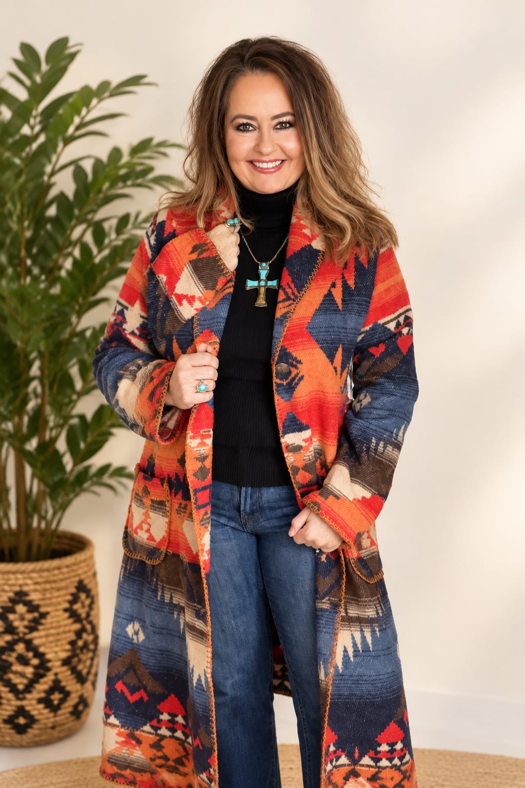Rhonda Stark Apache Duster-Western Jackets-Rhonda Stark Designs-Whiskey Ray's Boutique, Women's Western Wear Boutique in Waxahachie, TX