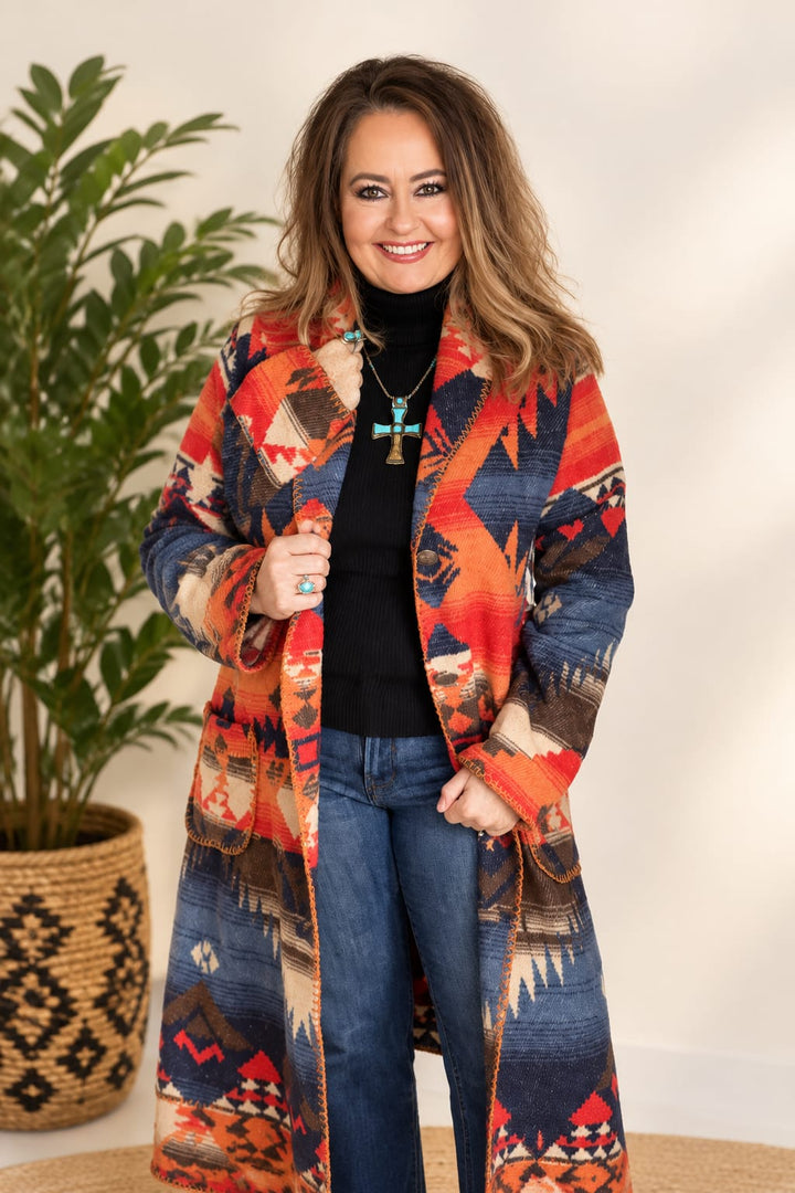 Rhonda Stark Apache Duster-Western Jackets-Rhonda Stark Designs-Whiskey Ray's Boutique, Women's Western Wear Boutique in Waxahachie, TX