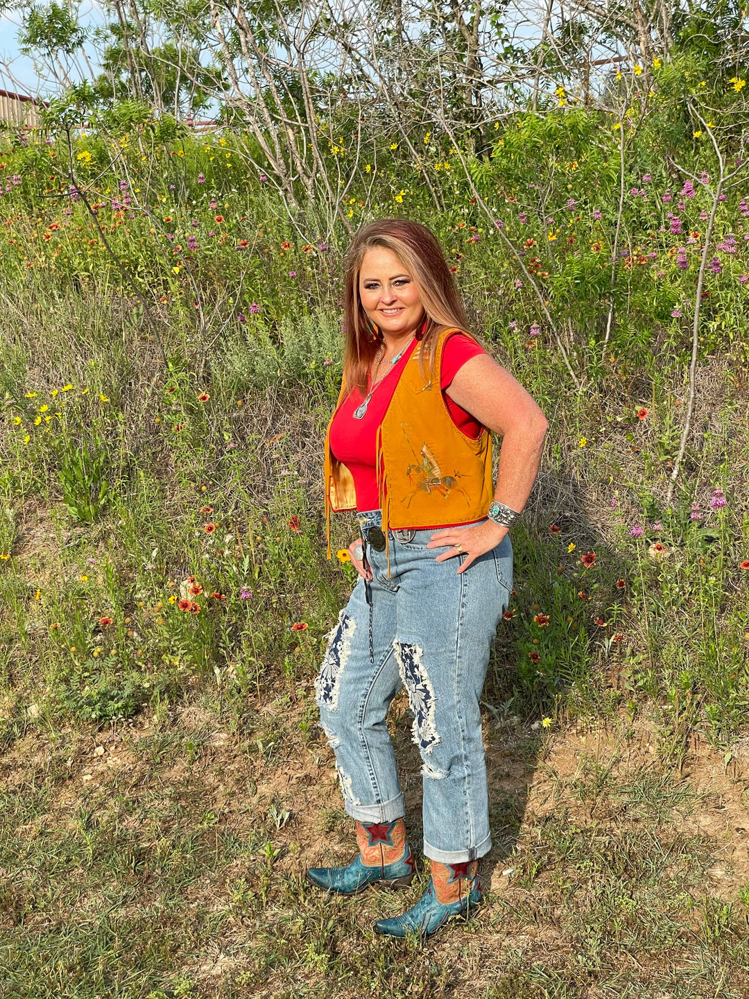 Rock & Roll Embroidered Straight Cropped Jeans-Jeans-Rock & Roll Denim-Whiskey Ray's Boutique, Women's Western Wear Boutique in Waxahachie, TX
