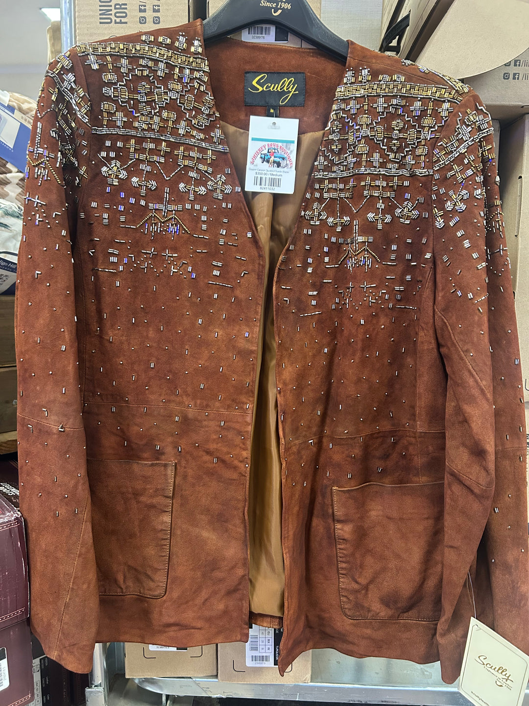 Copper Canyon Studded Suede Blazer-Coats & Jackets-Scully-Whiskey Ray's Boutique, Women's Western Wear Boutique in Waxahachie, TX