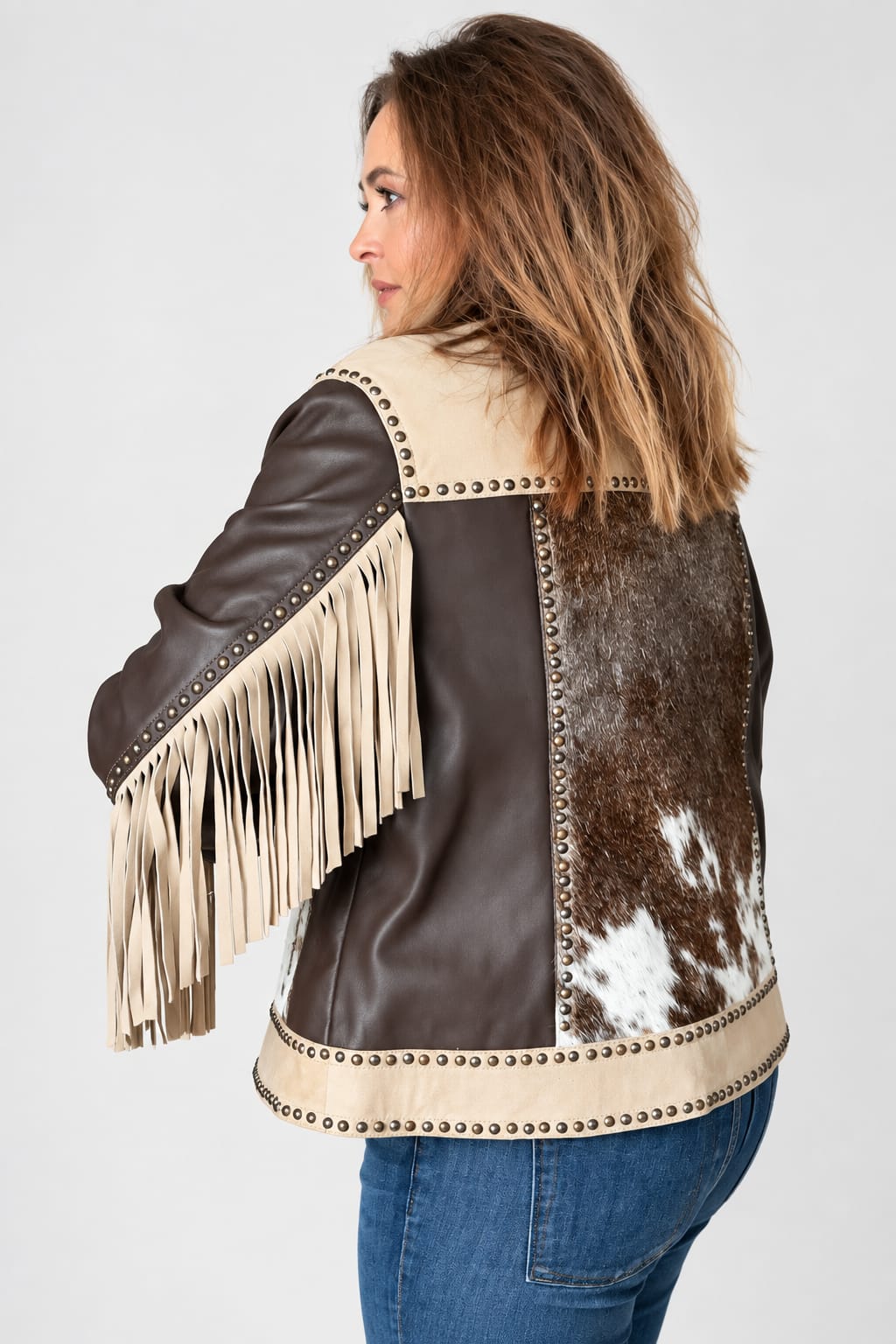 Cowhide Cadillac Jacket-Coats & Jackets-Scully-Whiskey Ray's Boutique, Women's Western Wear Boutique in Waxahachie, TX