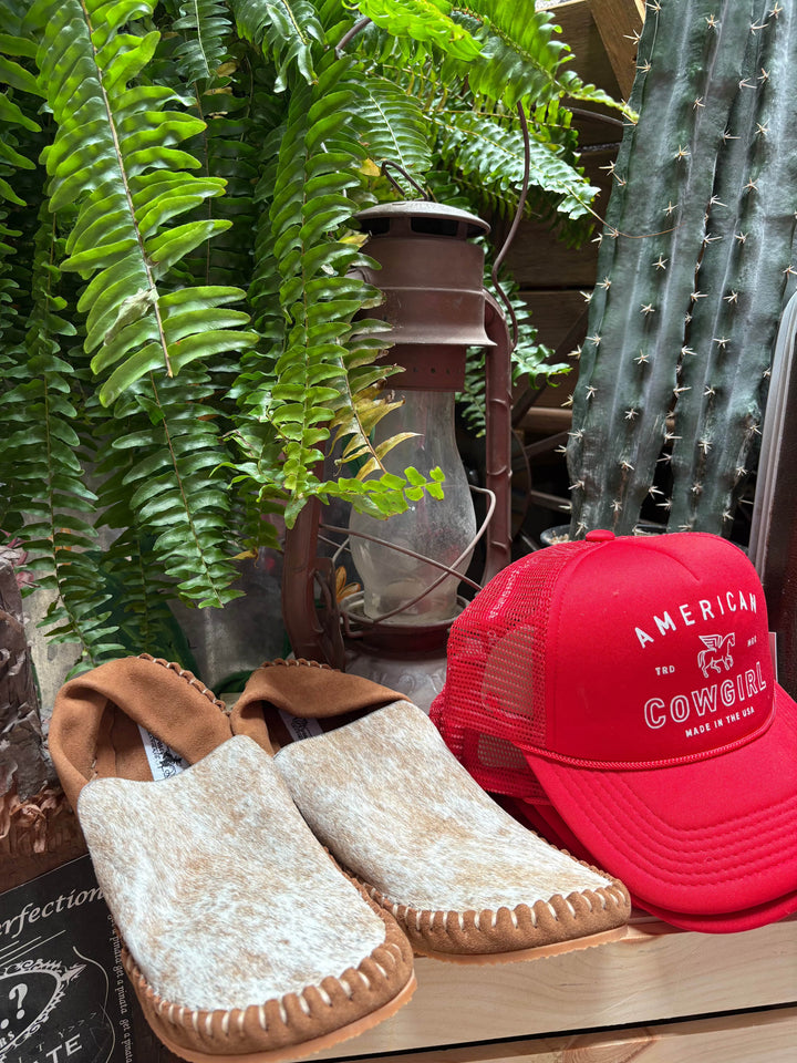 Women's Custom Cowhide Dayworker Shoes-Slip Ons-The Broncy Donkey-Whiskey Ray's Boutique, Women's Western Wear Boutique in Waxahachie, TX