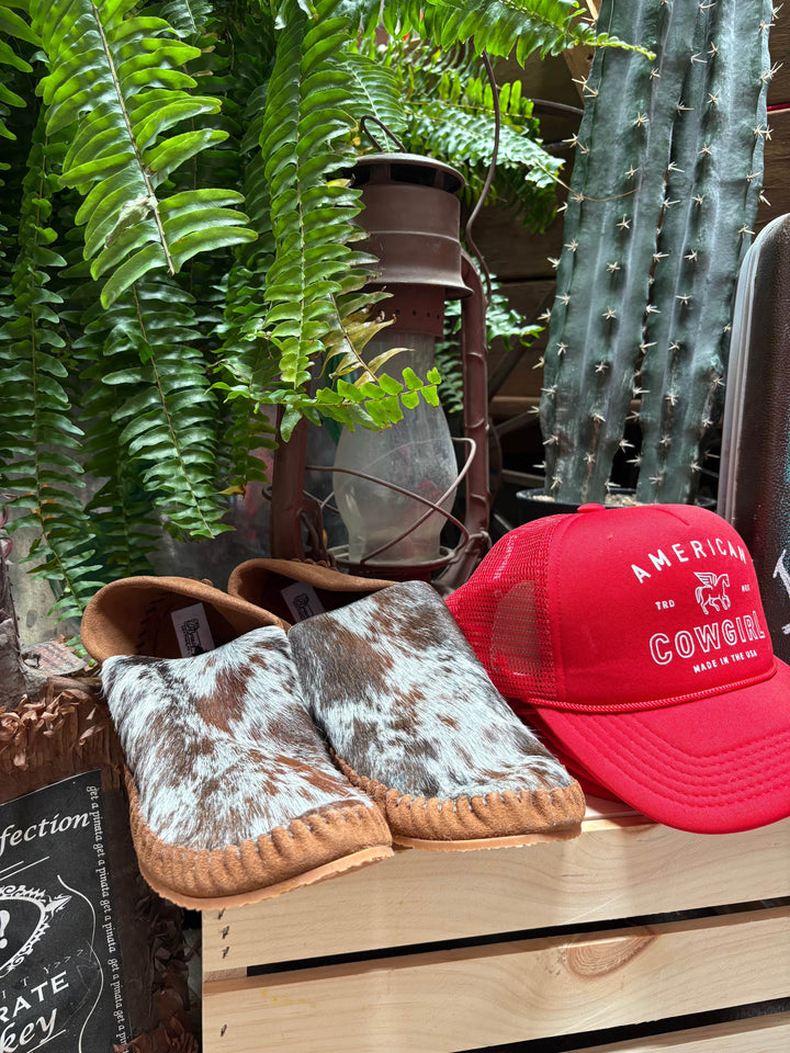 Women's Custom Cowhide Dayworker Shoes-Slip Ons-The Broncy Donkey-Whiskey Ray's Boutique, Women's Western Wear Boutique in Waxahachie, TX