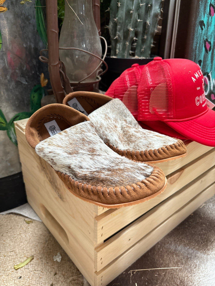 Women's Custom Cowhide Dayworker Shoes-Slip Ons-The Broncy Donkey-Whiskey Ray's Boutique, Women's Western Wear Boutique in Waxahachie, TX