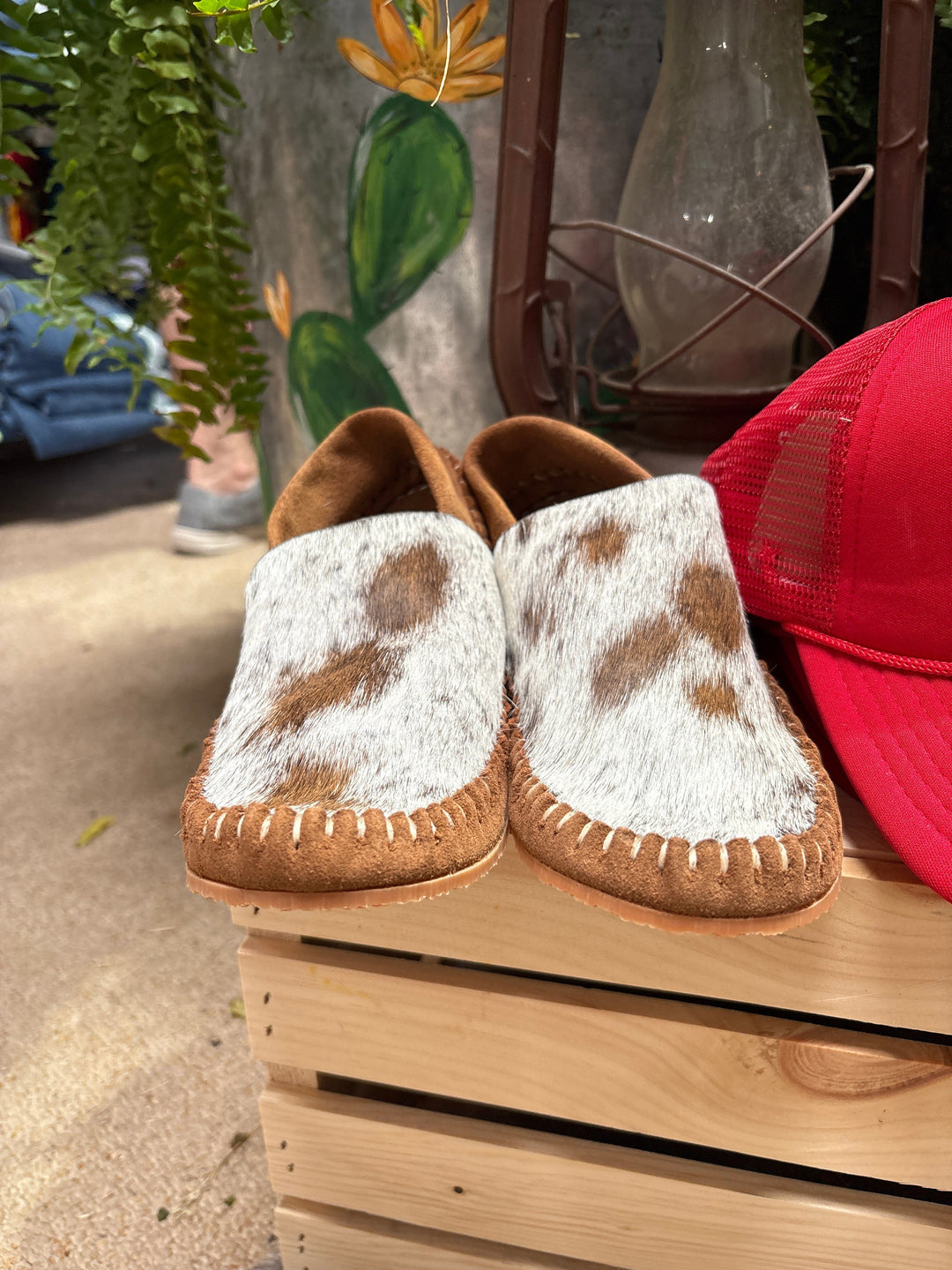 Women's Custom Cowhide Dayworker Shoes-Slip Ons-The Broncy Donkey-Whiskey Ray's Boutique, Women's Western Wear Boutique in Waxahachie, TX