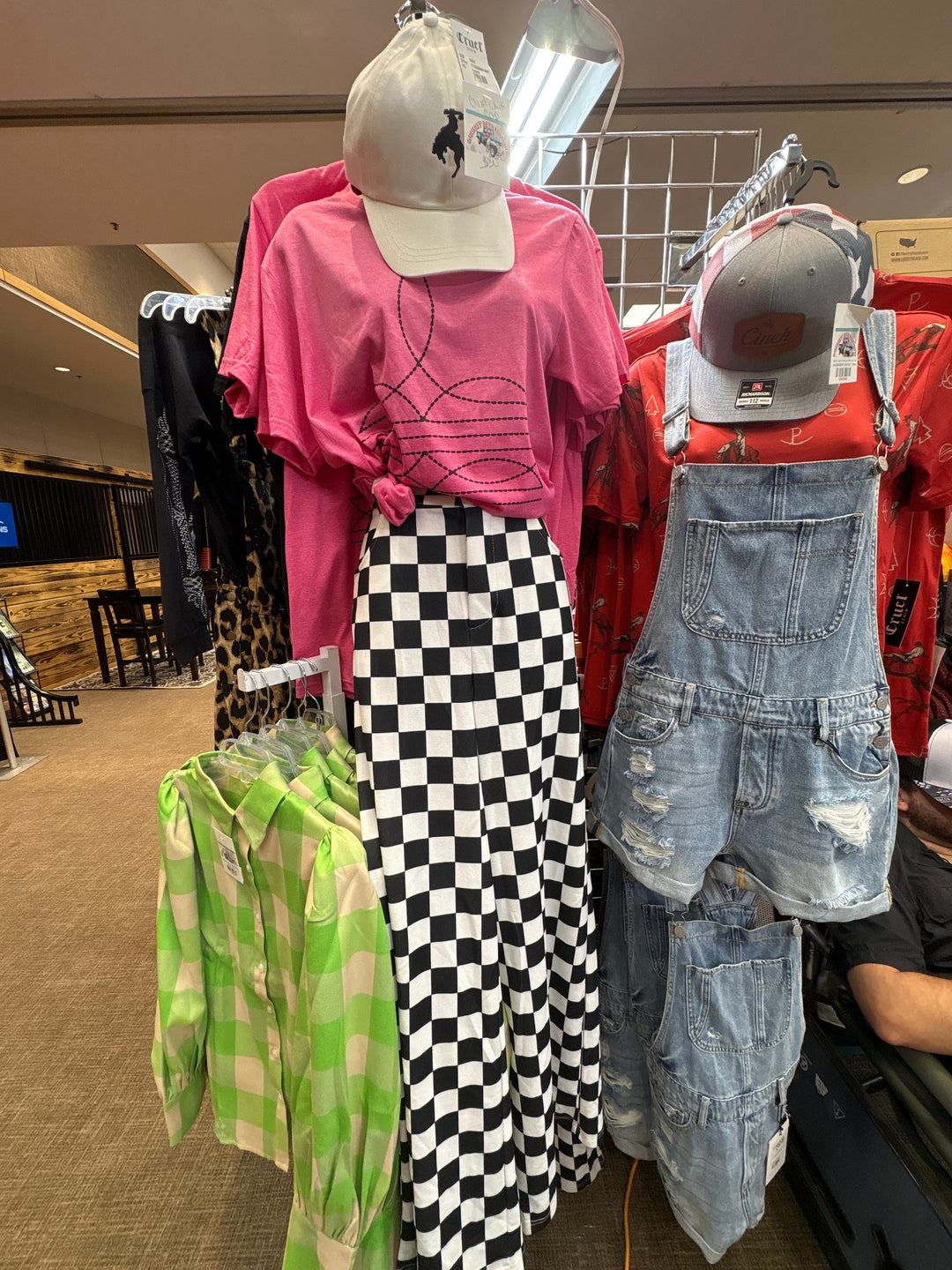 Women's Checker Trouser Pants-Pants-Turquoise Haven-Whiskey Ray's Boutique, Women's Western Wear Boutique in Waxahachie, TX