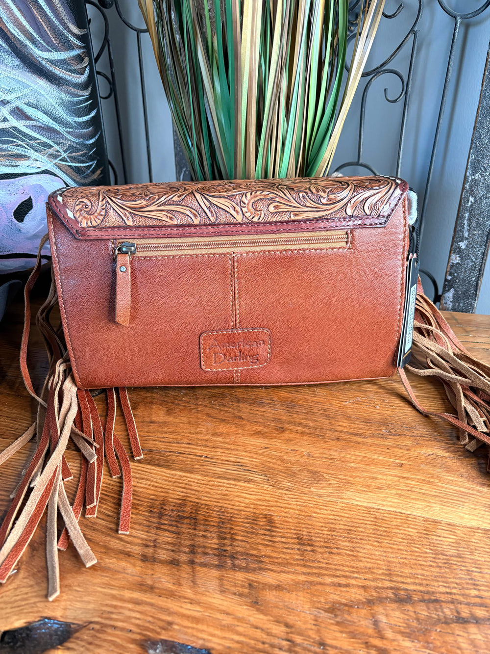 Desert BloomTooled Fringe Bag-Accessories-Whiskey Ray's Boutique-Whiskey Ray's Boutique, Women's Western Wear Boutique in Waxahachie, TX