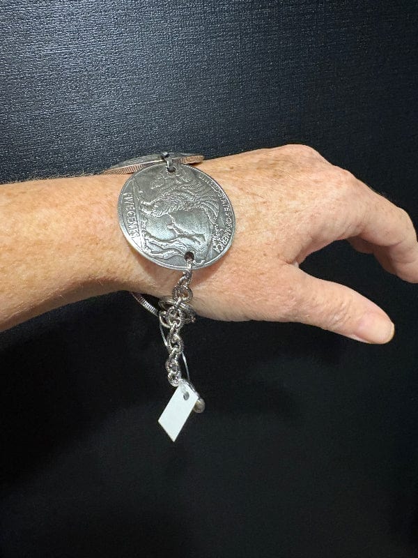 Buffalo Coin Bracelet-Accessories-Whiskey Ray's Boutique-Whiskey Ray's Boutique, Women's Western Wear Boutique in Waxahachie, TX