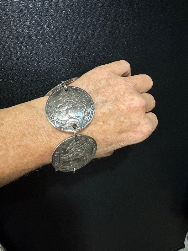 Buffalo Coin Bracelet-Accessories-Whiskey Ray's Boutique-Whiskey Ray's Boutique, Women's Western Wear Boutique in Waxahachie, TX