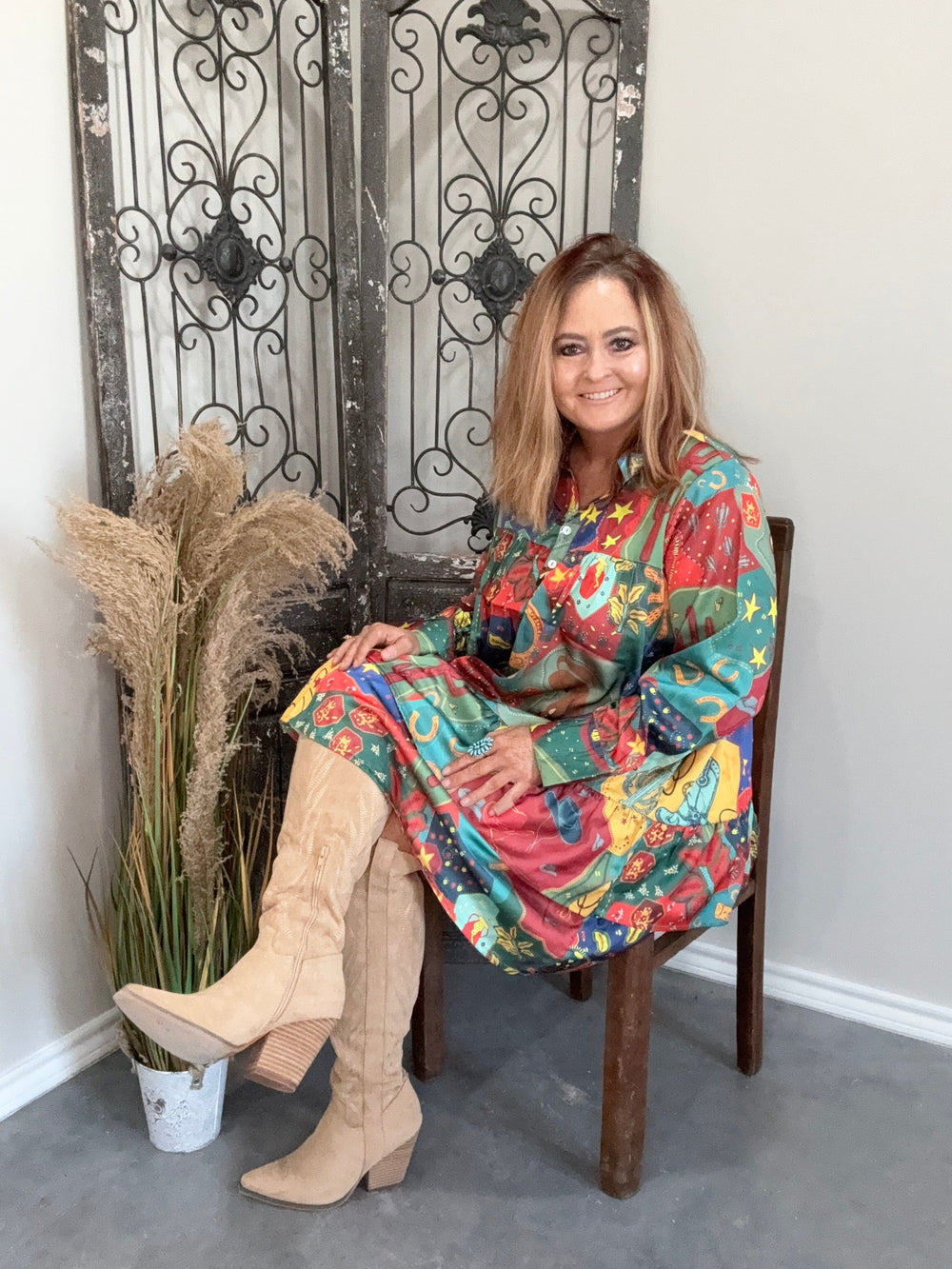 Color Me Cowgirl-Dress-Whiskey Ray's Boutique-Whiskey Ray's Boutique, Women's Western Wear Boutique in Waxahachie, TX