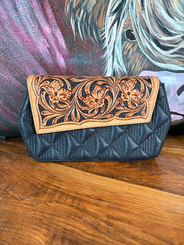 The Rawhide Rose Tooled Leather Bag-Accessories-Whiskey Ray's Boutique-Whiskey Ray's Boutique, Women's Western Wear Boutique in Waxahachie, TX