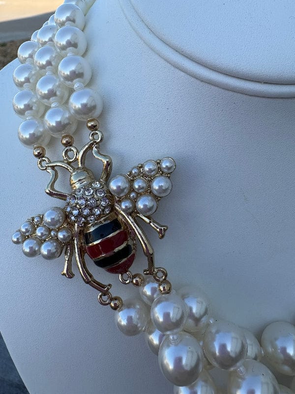 Bumble Bee Pearl Bracelet-Accessories-Whiskey Ray's Boutique-Whiskey Ray's Boutique, Women's Western Wear Boutique in Waxahachie, TX