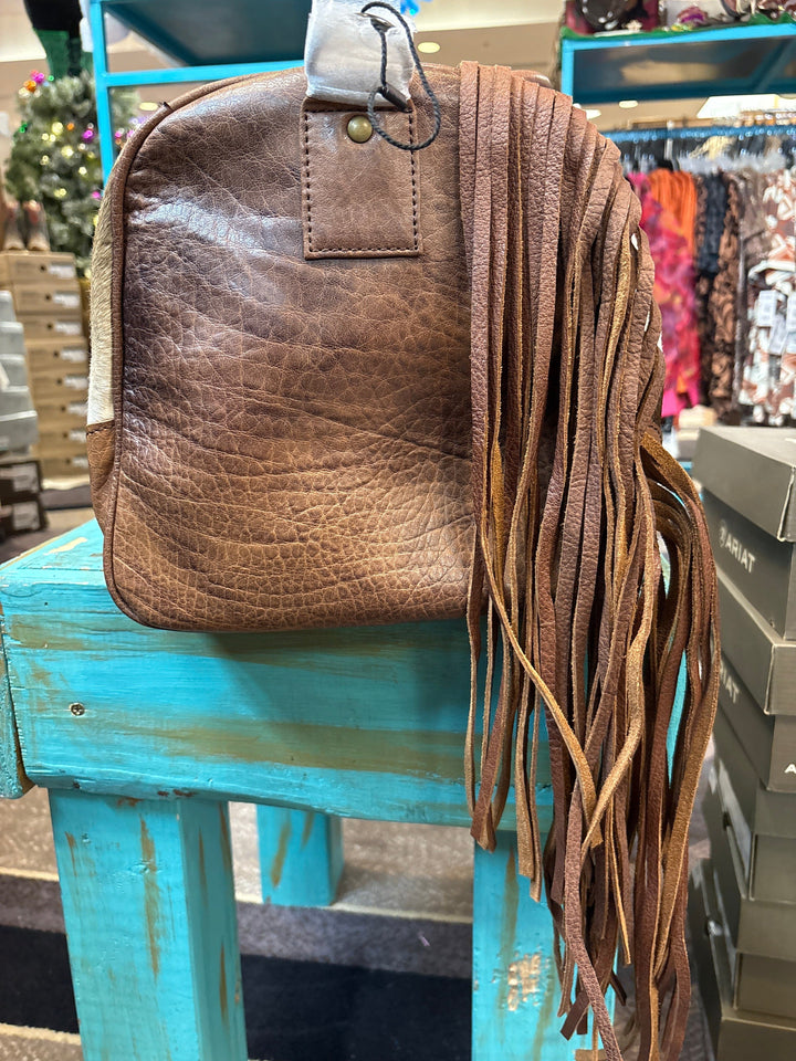 Wildberry Cowide Fringe Tote-Accessories-Whiskey Ray's Boutique-Whiskey Ray's Boutique, Women's Western Wear Boutique in Waxahachie, TX