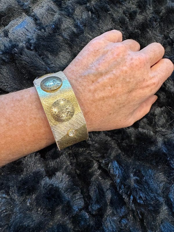 Zebra Coin Snap Cuff-Accessories-Whiskey Ray's Boutique-Whiskey Ray's Boutique, Women's Western Wear Boutique in Waxahachie, TX
