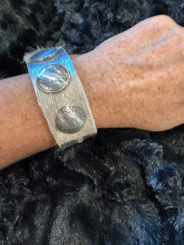 Zebra Coin Snap Cuff-Accessories-Whiskey Ray's Boutique-Whiskey Ray's Boutique, Women's Western Wear Boutique in Waxahachie, TX