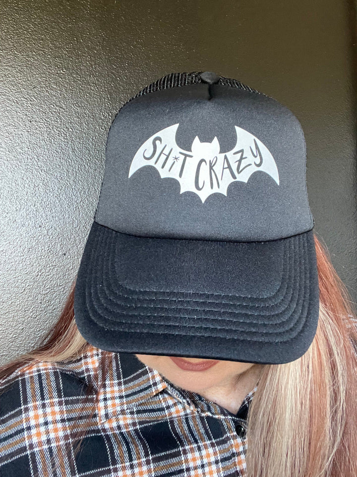 Bat Sh*t Crazy Trucker Cap with vinyl-Hats-Whiskey Ray's Boutique-Whiskey Ray's Boutique, Women's Western Wear Boutique in Waxahachie, TX