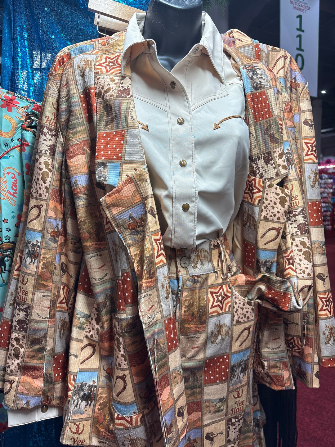 Western Patchwork Power Blazer-Blazers-Whiskey Ray's Boutique-Whiskey Ray's Boutique, Women's Western Wear Boutique in Waxahachie, TX