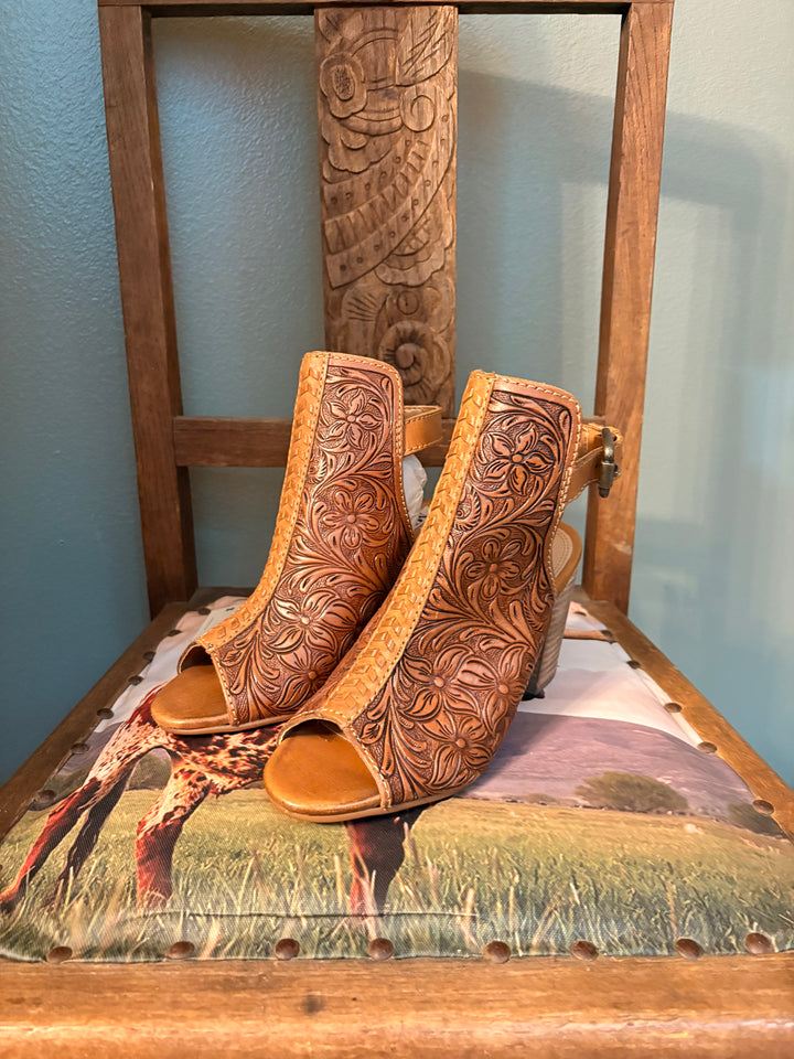 Whiskey Ray's Boutique Boots Callandra High Front Hand-Tooled Boot