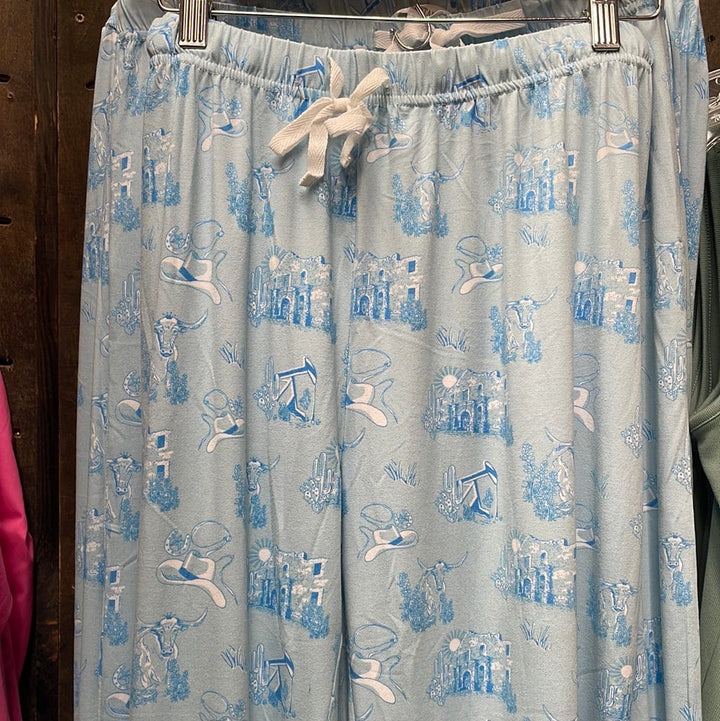 Texas Toile Sleep Pants-Pants-Whiskey Ray's Boutique-Whiskey Ray's Boutique, Women's Western Wear Boutique in Waxahachie, TX