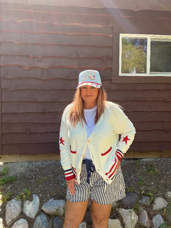 Whiskey Ray's Boutique Cardigan Stars, Stripes & Cozy Nights Cardigan