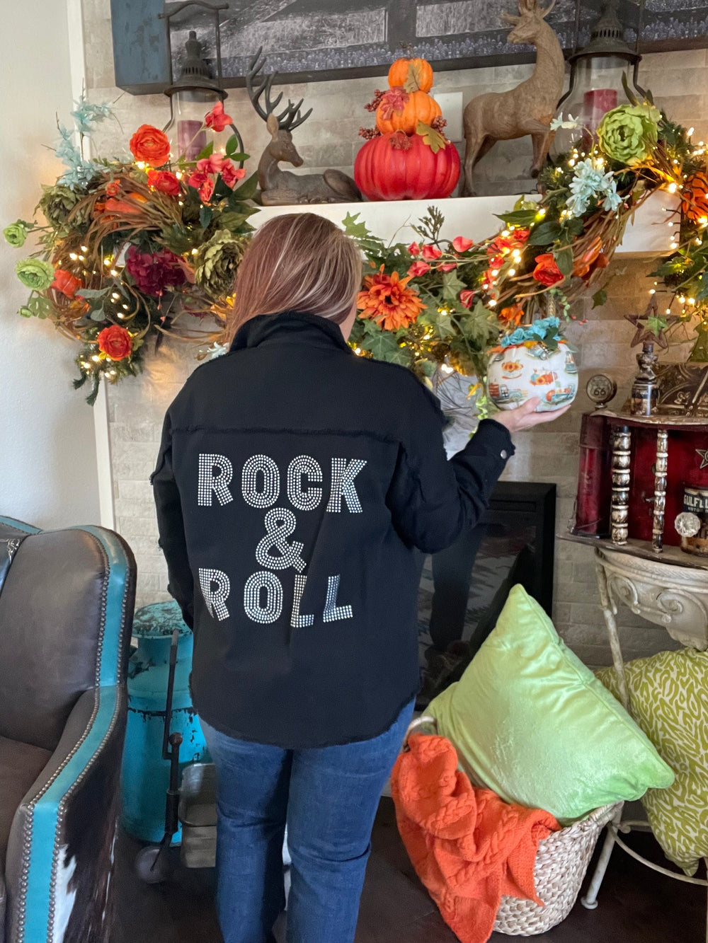 Curvy Rock & Roll Rhinestone Shacket-Coats & Jackets-Whiskey Ray's Boutique-Whiskey Ray's Boutique, Women's Western Wear Boutique in Waxahachie, TX