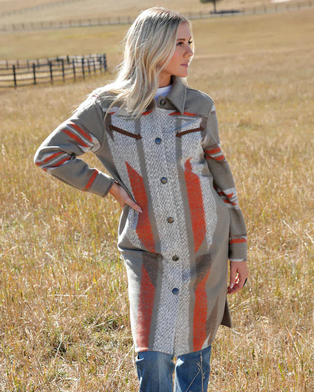 High Plains Sunset Duster Coat-Coats & Jackets-Whiskey Ray's Boutique-Whiskey Ray's Boutique, Women's Western Wear Boutique in Waxahachie, TX