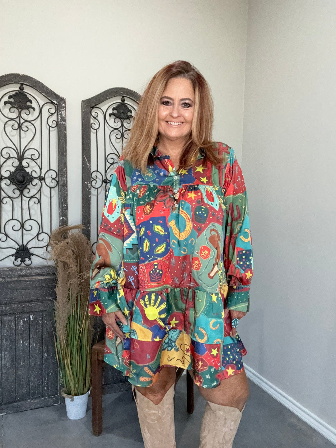 Color Me Cowgirl-Dress-Whiskey Ray's Boutique-Whiskey Ray's Boutique, Women's Western Wear Boutique in Waxahachie, TX