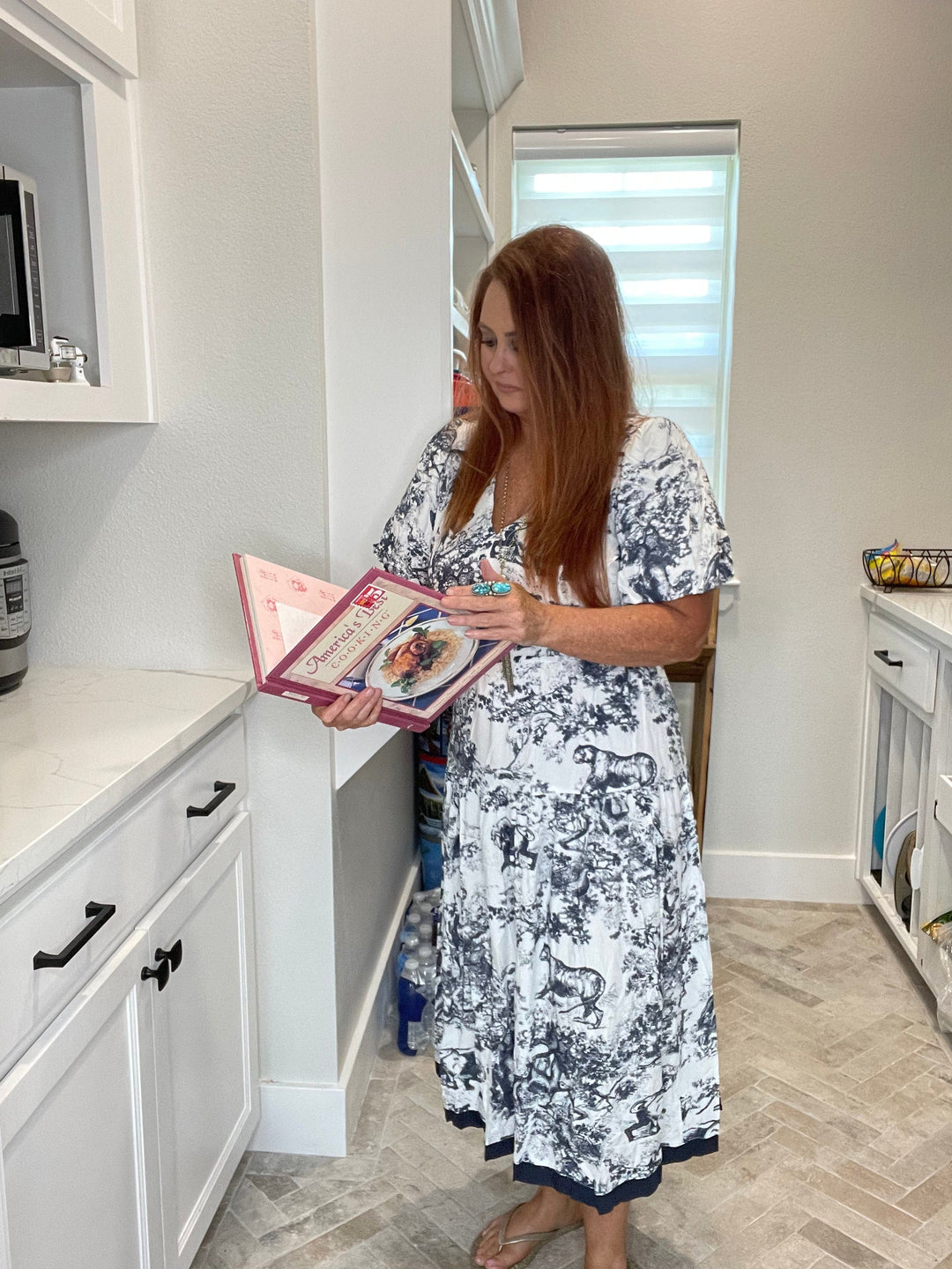 Landscape Print Dress-Dresses-Whiskey Ray's Boutique-Whiskey Ray's Boutique, Women's Western Wear Boutique in Waxahachie, TX