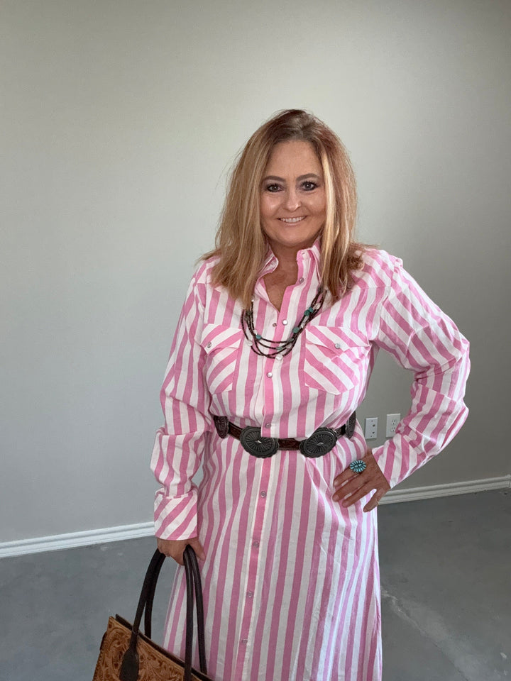 The Dusty Rose Rodeo Dress-dress-Whiskey Ray's Boutique-Whiskey Ray's Boutique, Women's Western Wear Boutique in Waxahachie, TX