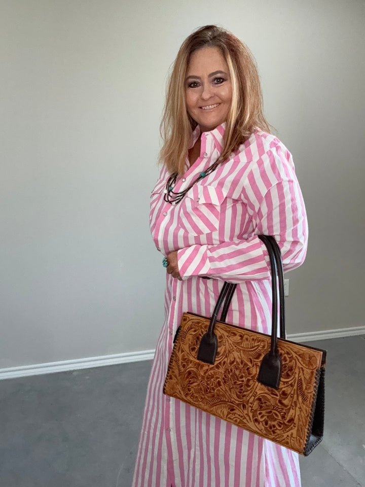 The Dusty Rose Rodeo Dress-dress-Whiskey Ray's Boutique-Whiskey Ray's Boutique, Women's Western Wear Boutique in Waxahachie, TX