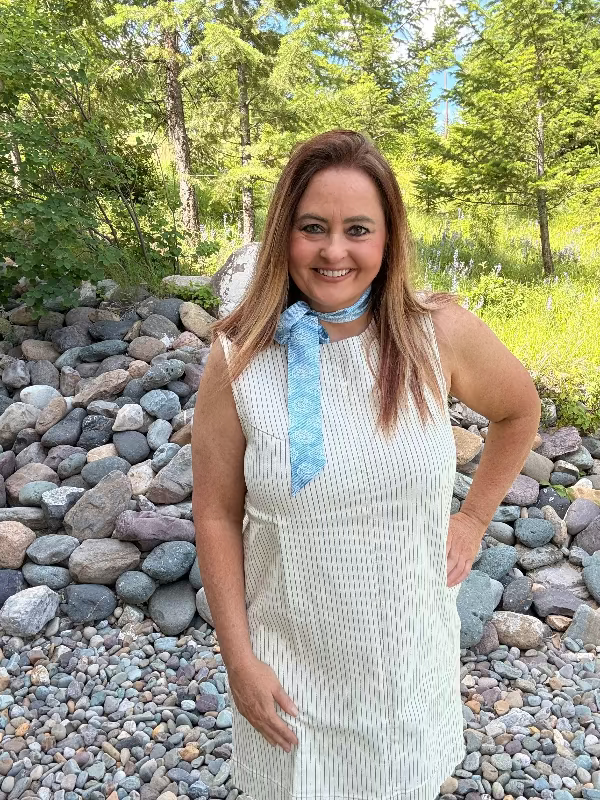 Whiskey Ray's Boutique Dresses Coastal Charm Pinstripe Dress