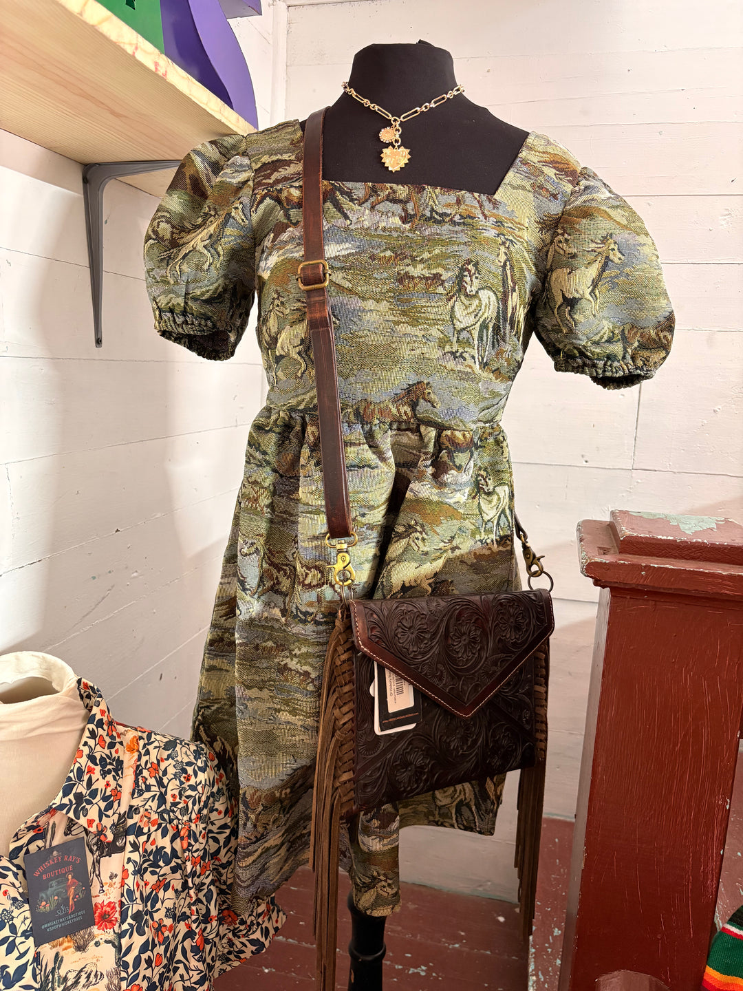 Mustang Meadow Dress-Dresses-Whiskey Ray's Boutique-Whiskey Ray's Boutique, Women's Western Wear Boutique in Waxahachie, TX