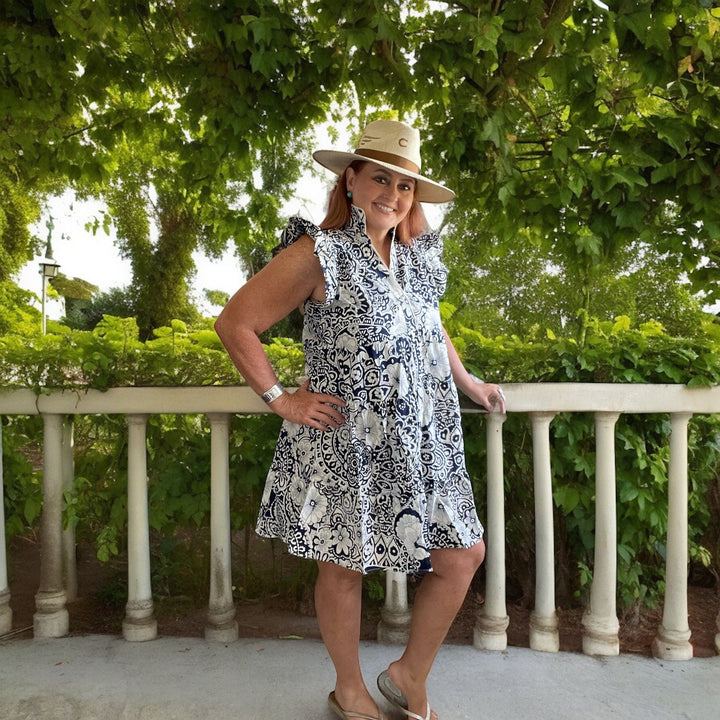 Abstract Babydoll Dress-Dresses-Whiskey Ray's Boutique-Whiskey Ray's Boutique, Women's Western Wear Boutique in Waxahachie, TX