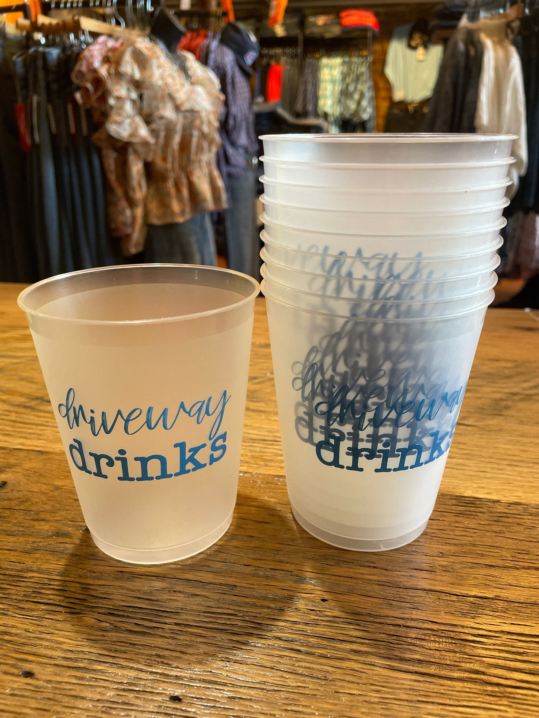 Driveway Drinks Party Cups-Drinkware-Whiskey Ray's Boutique-Whiskey Ray's Boutique, Women's Western Wear Boutique in Waxahachie, TX