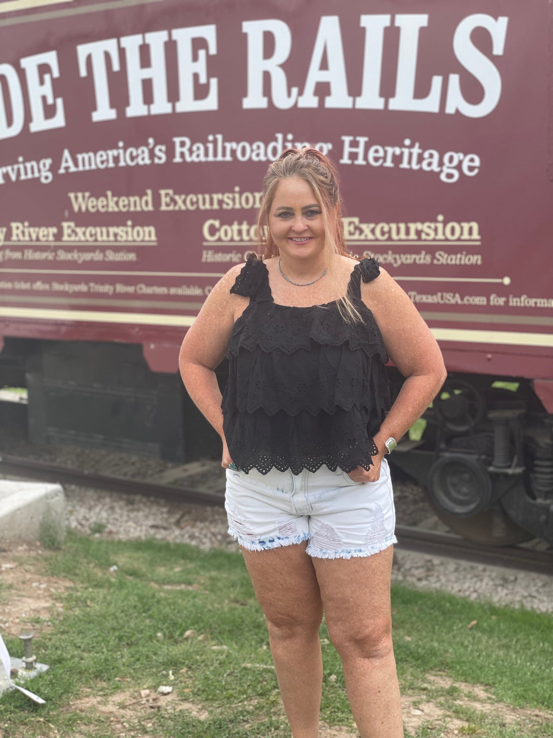 Eyelet Blouse-Sleeveless-Whiskey Ray's Boutique-Whiskey Ray's Boutique, Women's Western Wear Boutique in Waxahachie, TX