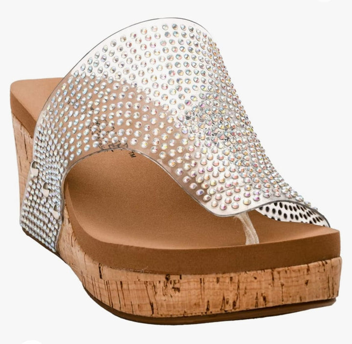 Flirty Clear Wedge-Wedges-Whiskey Ray's Boutique-Whiskey Ray's Boutique, Women's Western Wear Boutique in Waxahachie, TX