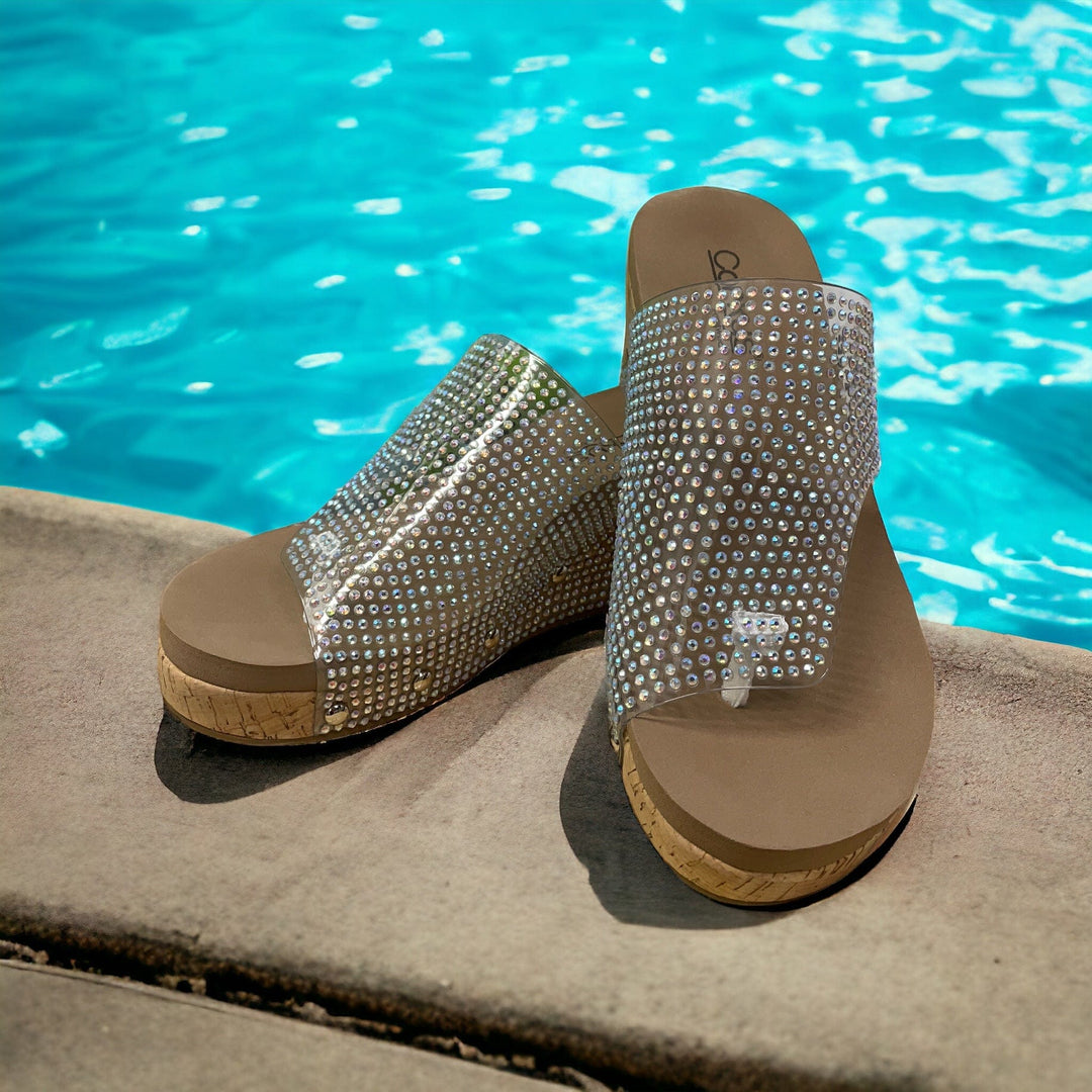 Flirty Clear Wedge-Wedges-Whiskey Ray's Boutique-Whiskey Ray's Boutique, Women's Western Wear Boutique in Waxahachie, TX