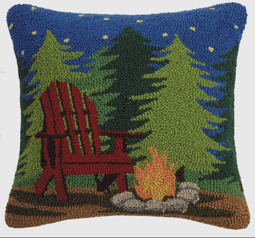 Campfire Scene Hook Pillow-Pillows-Whiskey Ray's Boutique-Whiskey Ray's Boutique, Women's Western Wear Boutique in Waxahachie, TX