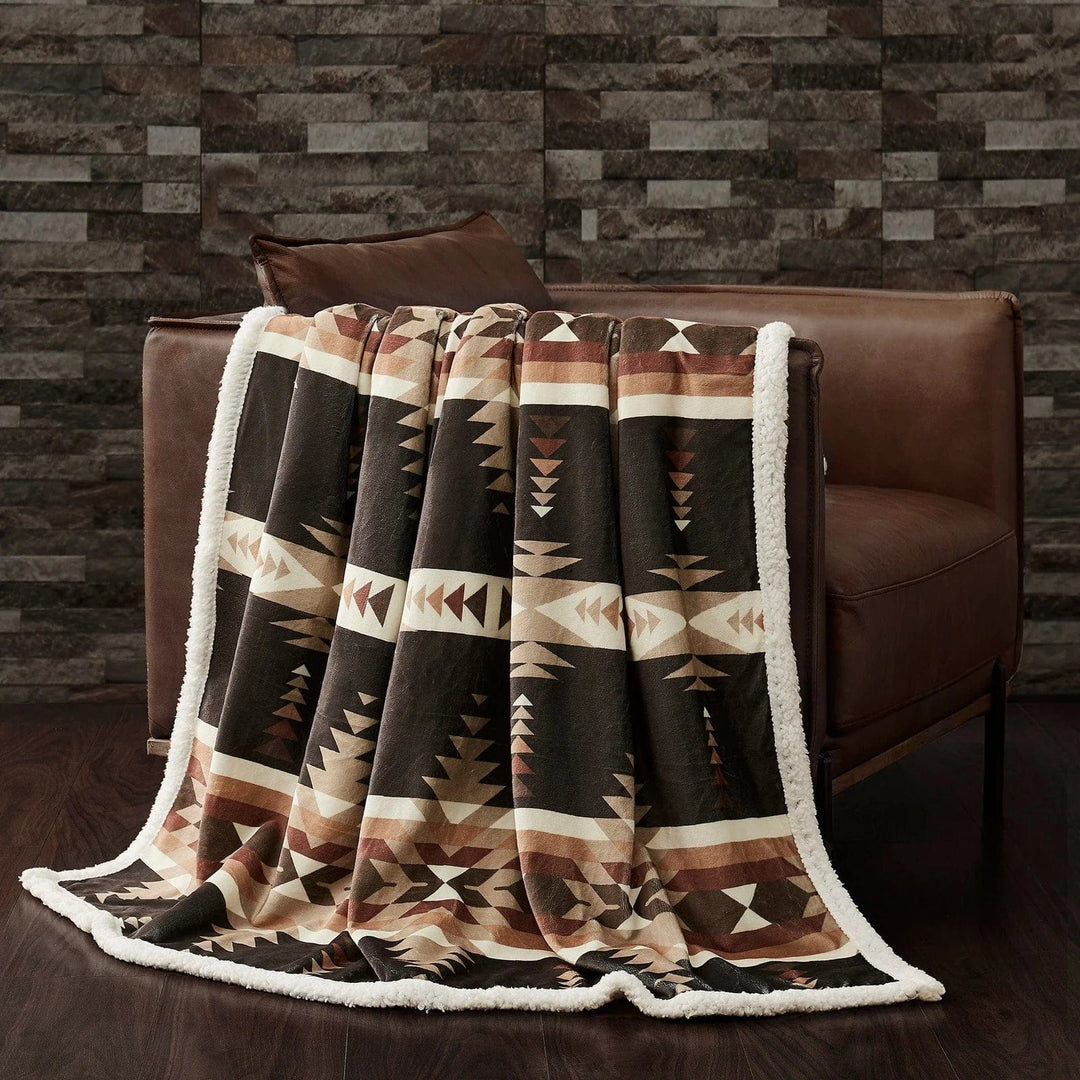 Yosemite Campfire SHERPA THROW-Blankets-Whiskey Ray's Boutique-Whiskey Ray's Boutique, Women's Western Wear Boutique in Waxahachie, TX
