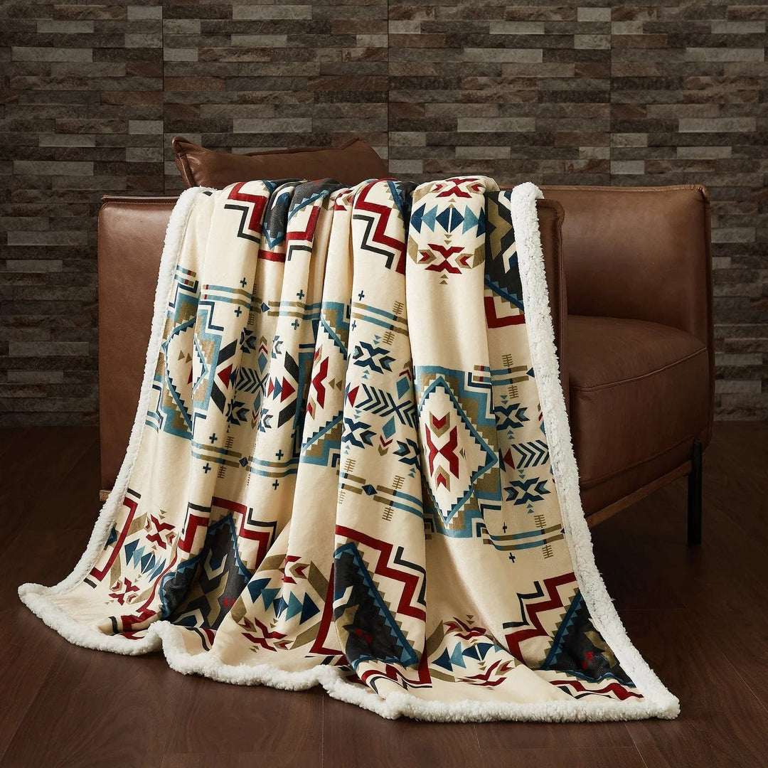 Spirit Valley SHERPA THROW-Blankets-Whiskey Ray's Boutique-Whiskey Ray's Boutique, Women's Western Wear Boutique in Waxahachie, TX