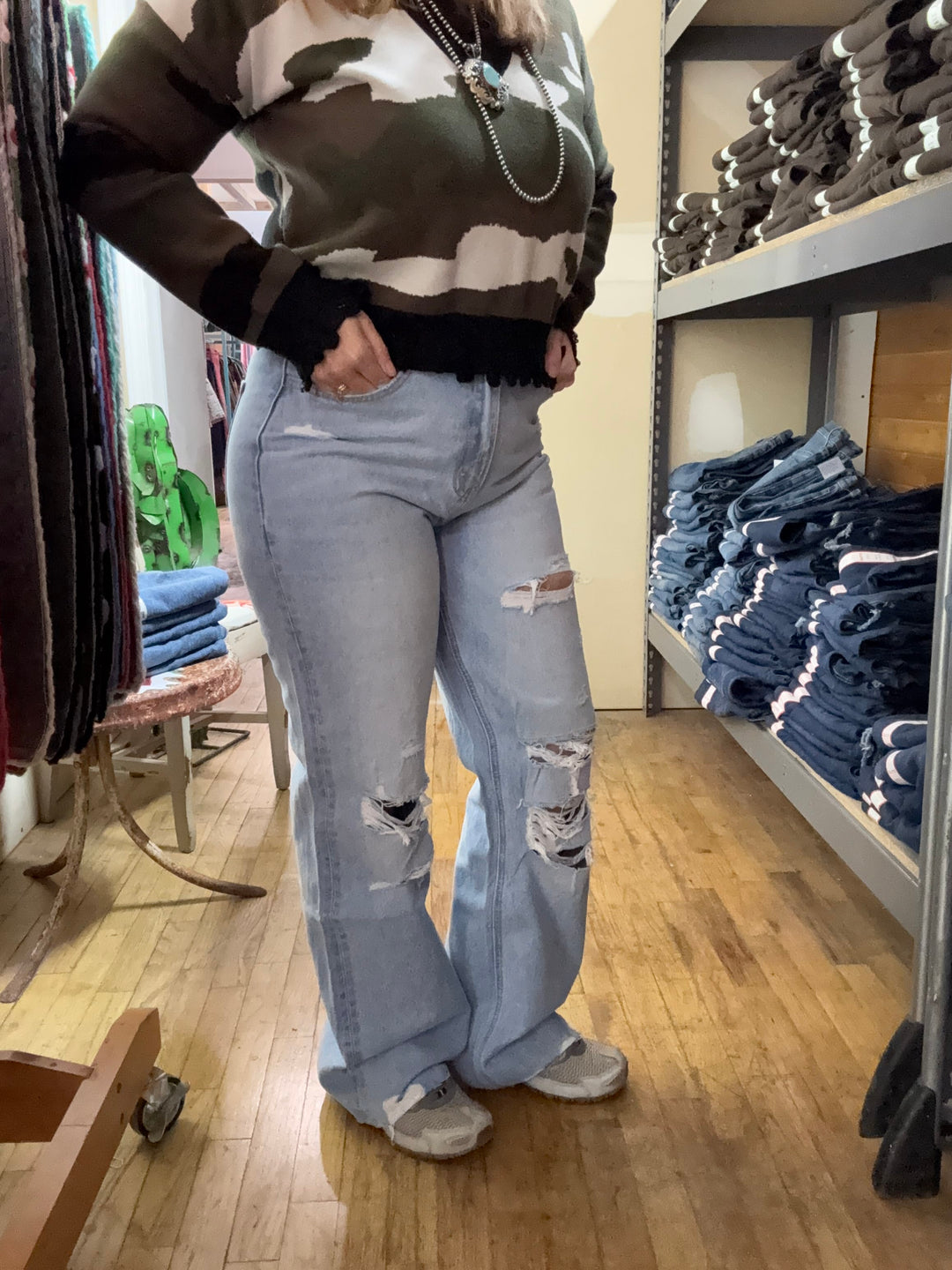 Whiskey Ray's Boutique Jeans High Rise Distressed Jeans