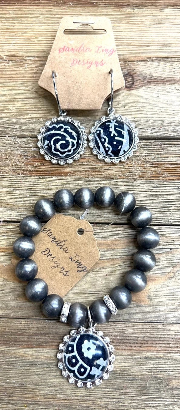 Women's Bandana Bliss Bracelet-Black-Jewelry-Whiskey Ray's Boutique-Whiskey Ray's Boutique, Women's Western Wear Boutique in Waxahachie, TX