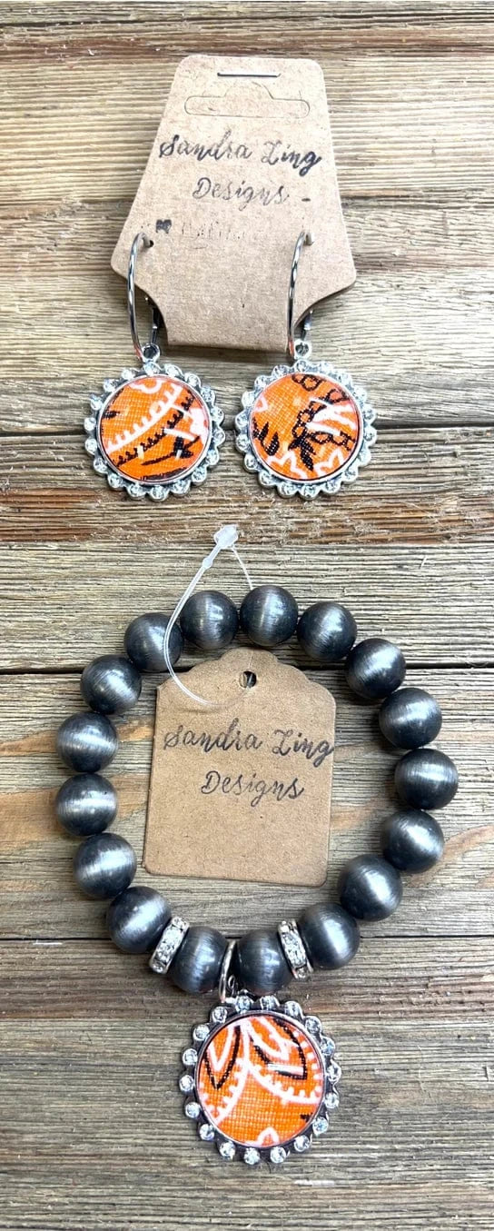 Women's Bandana Bliss Bracelet-Orange-Jewelry-Whiskey Ray's Boutique-Whiskey Ray's Boutique, Women's Western Wear Boutique in Waxahachie, TX