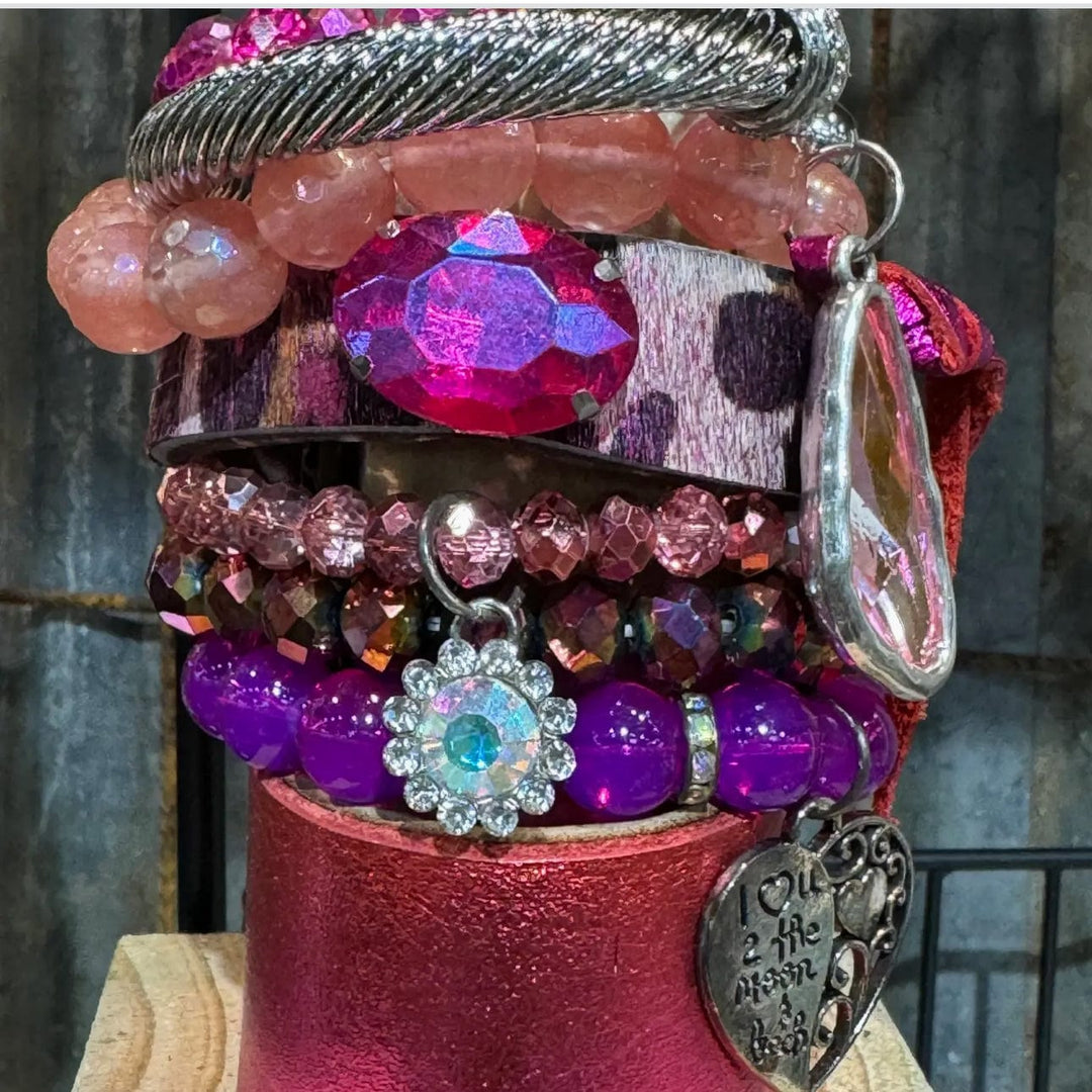 Women's Lady in Red Tower Stack-Jewelry-Whiskey Ray's Boutique-Whiskey Ray's Boutique, Women's Western Wear Boutique in Waxahachie, TX