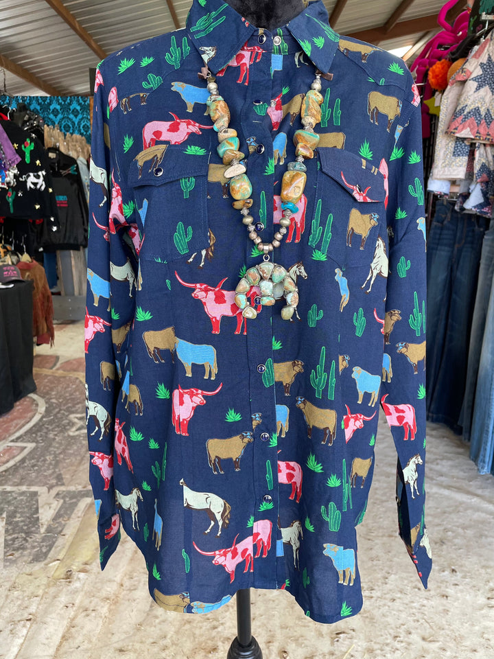 Aztec Ranch-Long Sleeves-Whiskey Ray's Boutique-Whiskey Ray's Boutique, Women's Western Wear Boutique in Waxahachie, TX