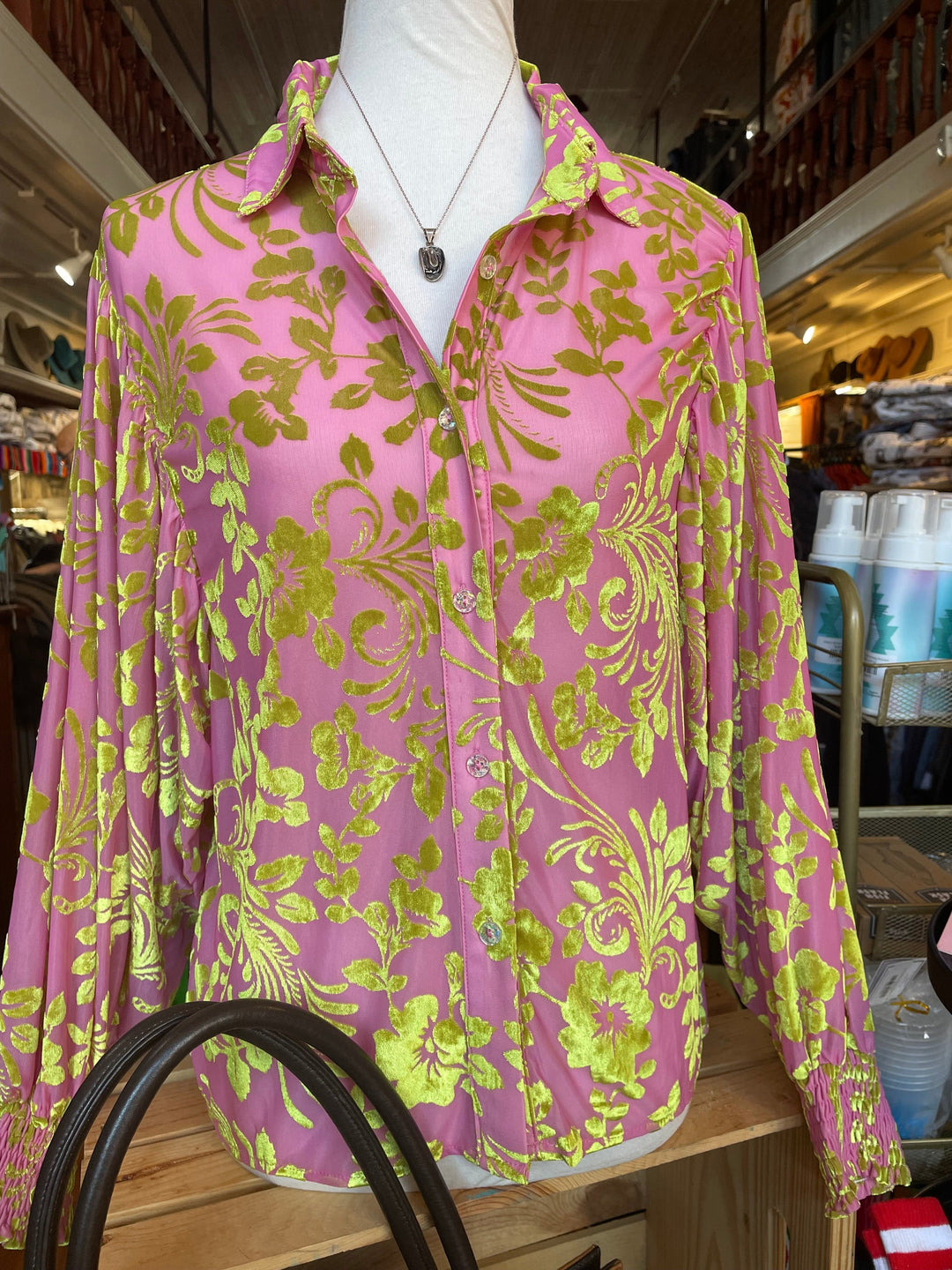Velvet Balloon Sleeve Top-Long Sleeves-Whiskey Ray's Boutique-Whiskey Ray's Boutique, Women's Western Wear Boutique in Waxahachie, TX
