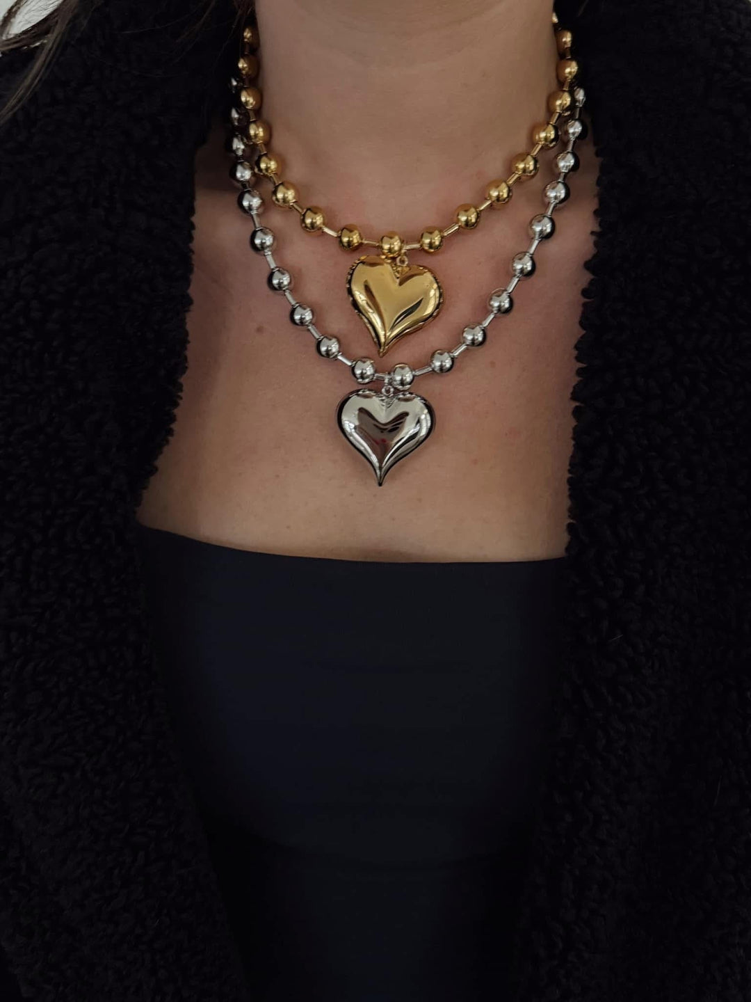 Chunky Heart Necklace-Necklaces-Whiskey Ray's Boutique-Whiskey Ray's Boutique, Women's Western Wear Boutique in Waxahachie, TX